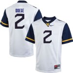 Men's West Virginia Mountaineers NCAA #2 Jarret Doege White Authentic Nike Stitched College Football Jersey ZI15L67TE